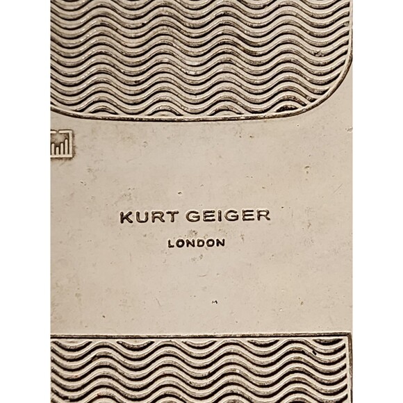 Kurt Geiger London White Leather Sneakers EU 40 Ludo Quilted Pattern Embellished - Picture 6 of 8